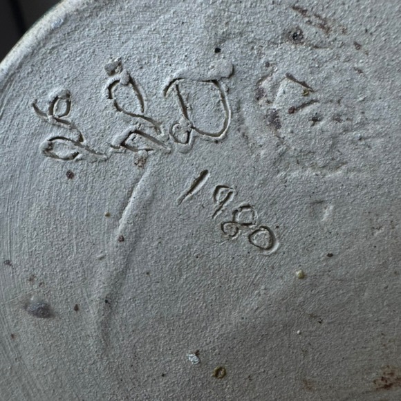 Studio Pottery Vase Signed Turquoise Teal Glazed Handmade 1980 - Picture 4 of 6